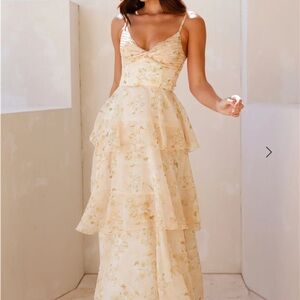 Hello Molly Yellow Floral Maxi Dress